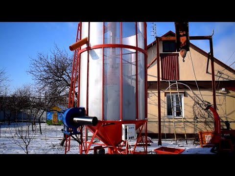 Видео: Нова Зерносушарка 8 тон кукурудзи на Пропані