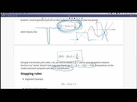 Видео: Семинар 14. Понятия оракула, итерационных методов. Скорость сходимости. Линейный поиск. МФТИ. 2022