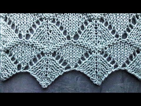 Видео: Ажурный узор спицами  Волны / Openwork knit pattern