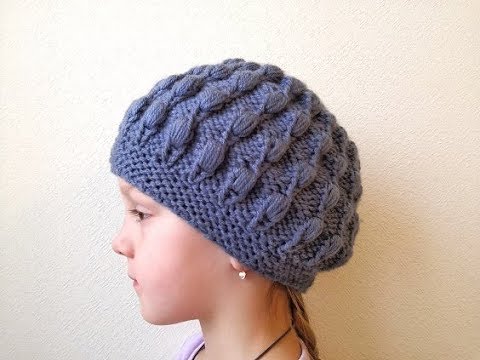 Видео: КРАСИВЫЙ ЖЕНСКИЙ БЕРЕТ ШАПКА СПИЦАМИ  ПОДРОБНЫЙ МАСТЕР КЛАСС