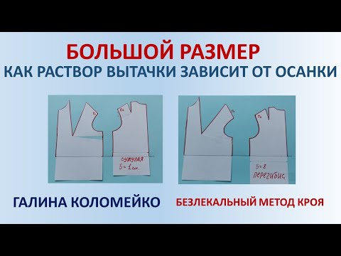 Видео: Большой размер. Как меняется вытачка в зависимости от осанки. Галина Коломейко.