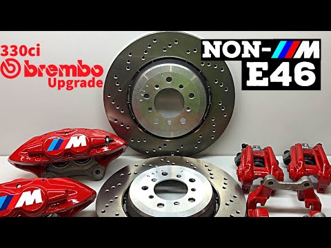 Видео: Модернизация тормозов Brembo для E46 330ci. Ротор M3 CSL для E46 и четырёхпоршневая установка Bre...