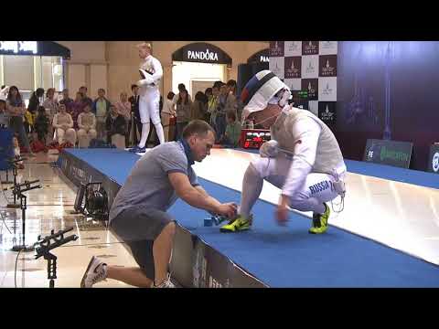 Видео: Гран-при Шанхая 2018, полуфинал на рапирах среди мужчин. 2 Сафин РУС — Имбоден США