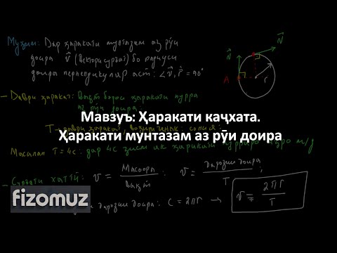 Видео: Дарси Физика 12. Ҳаракати каҷхата ва мунтазам аз рӯи доира | FizOmuz | ФизОмуз