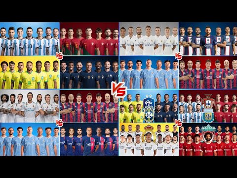 Видео: Аргентина против Португалии против Бразилии | Реал Мадрид против Барселоны против ПСЖ | Месси и Р...