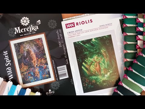 Видео: Мини Обзор. Мережка Дикий Дух | Риолис Дух Леса. Вышивка крестиком