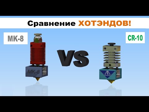 Видео: Сравнение хотэндов MK-8 и CR-10 Hotend PRO. В 2021 лучше выбрать NF Smart- CR10