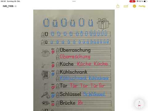 Видео: Nr. 45 ✍️Немецкий алфавит - Schreiblehrgang (Ü) Druckbuchstaben #немецкий #алфавит #звуки #viral