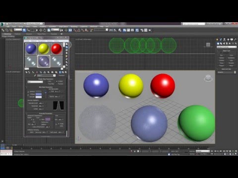 Видео: 3D Max. Упражнение №11. Материал пластик, стекло, тонированное стекло, капля воды.