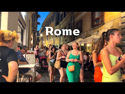 Видео: [4K]🇮🇹 Летняя прогулка по Италии👡: Рим, субботний вечер💗, лучшее мороженое🍧 и лазанья🍝🥘 2022