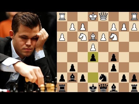 Видео: Магнус КАРЛСЕН. Невероятный разгром черными в 21 ход...Сицилианская защита! ШАХМАТЫ