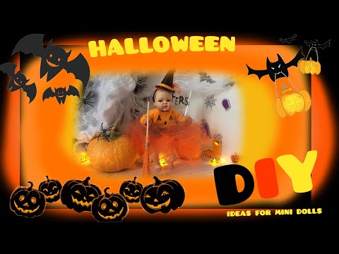 Видео: DIY Halloween costumes for mini reborn doll | DIY Костюмы на  Хэллоуин для куклы мини реборн