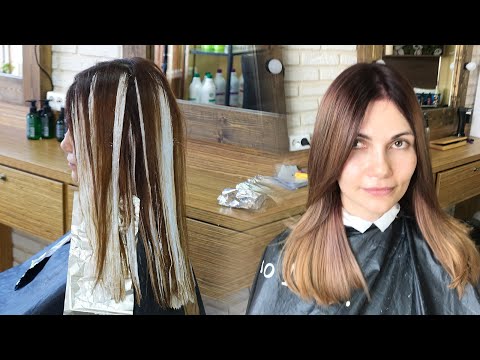 Видео: БАЛАЯЖ ТЕХНИКА КОММЕРЧЕСКОЕ ОКРАШИВАНИЕ BALAYAGE ON DARK HAIR