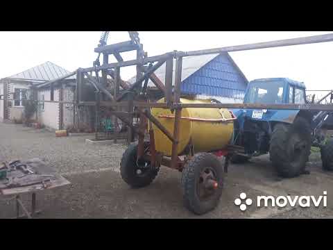 Видео: первые испытания параллелогамма и стабилизации на опрыскивателе.