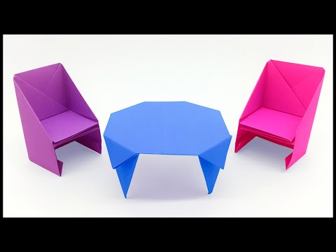 Видео: Оригами стол из бумаги  👍Origami paper table