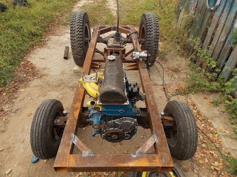 Видео: Самодельный трактор.Процесс сборки.Доделал раму и усилил. #34.