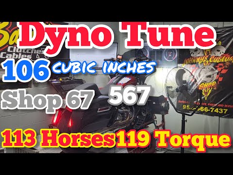 Видео: Bryan 107ci Dyno Tuning Performance TC Road Glide Shop 67 567 Cam Bassani Road Rage 2-в-1 выхлопн...