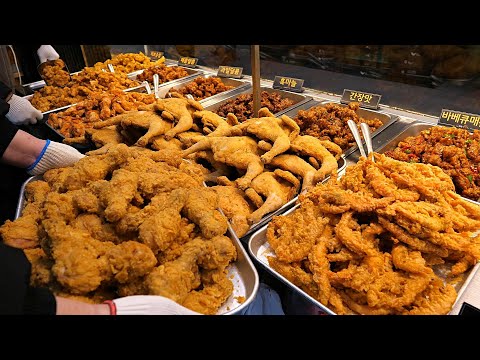 Видео: Король курицы! 40 лет истории. Лучшая приправленная острая курица, Дакканчжон /Корейская уличная еда