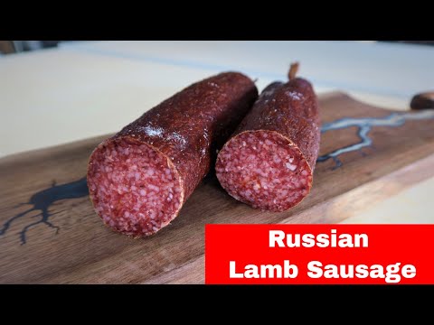 Видео: Русская сыровяленая баранья колбаса. 1001 лучший рецепт колбасы.
