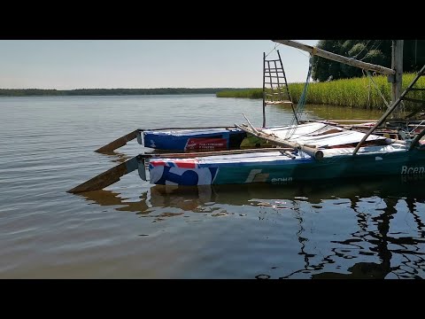 Видео: Самодельный парусный катамаран "Робинзон 02". Фальшь-корма. 25