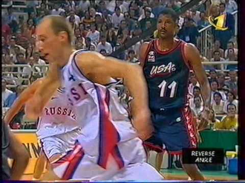 Видео: Сб.России отыграла в концовке 10 очков у США и победила, 1998 г.