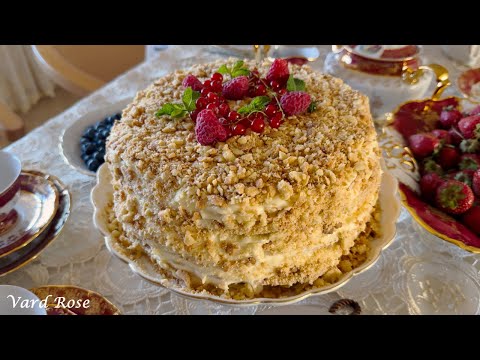 Видео: Торт Наполеон с Заварным Кремом — Просто и Вкусно — Пошаговый Рецепт от Vard Rose