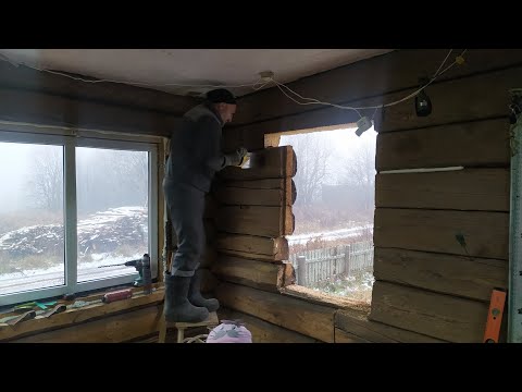Видео: Ремонт в доме. Ставим пластиковые окна.#100