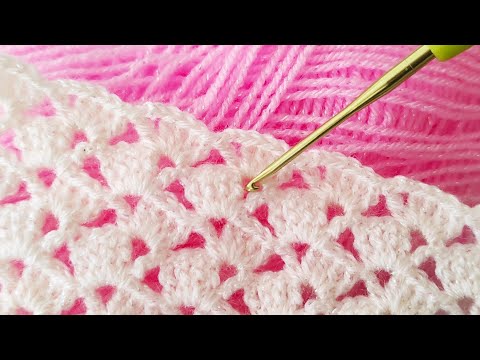 Видео: Схема вязания шали крючком для начинающих - Вязание шали крючком