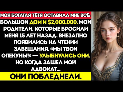 Видео: Моя Богатая Тётя Оставила Мне Всё  Мои Родители, Которые Бросили Меня 15 Лет Назад, Вдруг Появили