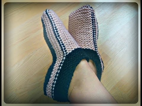 Видео: Как связать простые следки на двух спицах