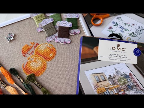 Видео: Апельсины Veronique Enginger. Новые наборы DMC. Хранение мулине в Notion. Перенабор схемы