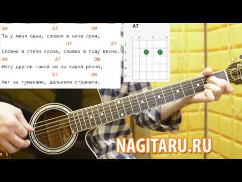 Видео: Легкая песня! Юрий Визбор - "Ты у меня одна". Аккорды в Am, слова, разбор, на гитаре