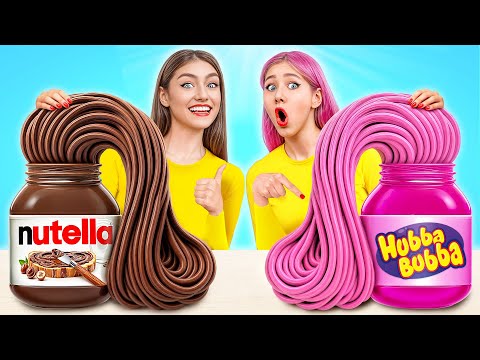 Видео: Жевательная Резинка vs Шоколадная Еда Челлендж | Кухонные Лайфхаки и Хитрости от Multi DO Challenge