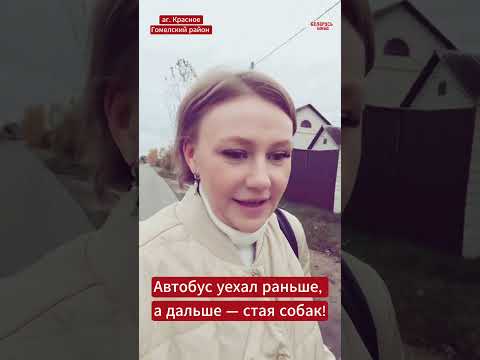 Видео: В агрогородке Красное (Гомельский район) автобус уезжает раньше расписания,