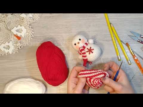 Видео: Как связать шапку (колпак) для снеговика или игрушки спицами.