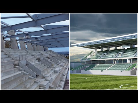 Видео: [Варна] Стадион "Варна" | монтиране на козирките - 05.11.2025