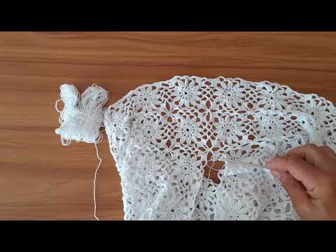 Видео: Кофточка мотивами безотрывным вязанием часть 2.