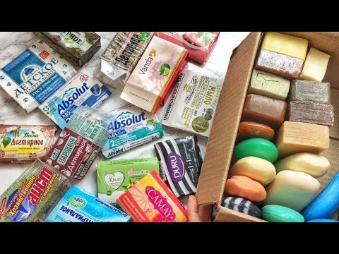 Видео: ASMR Box with soap Unpacking АСМР Коробка с мылом, распаковка с шёпотом Tingles Russian whisper