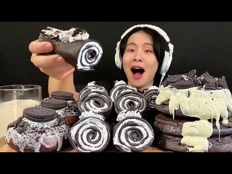 Видео: ASMR блинчики с орео‼️【субтитры/Мукбанг/Звуки еды】