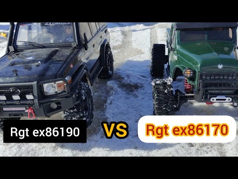 Видео: Битва внедорожников! Rgt ex86190 Toyota Land Cruiser-70 vs Rgt ex86170 Challenger