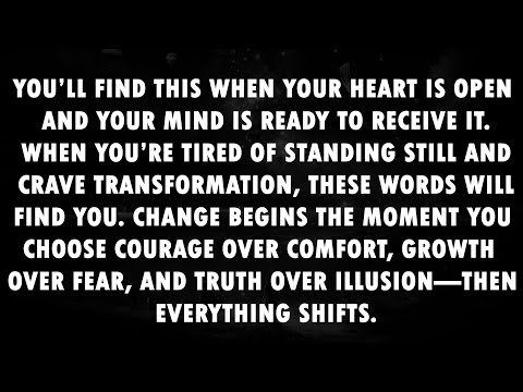 Видео: «Ты должен был это услышать — когда будешь готов, всё изменится»