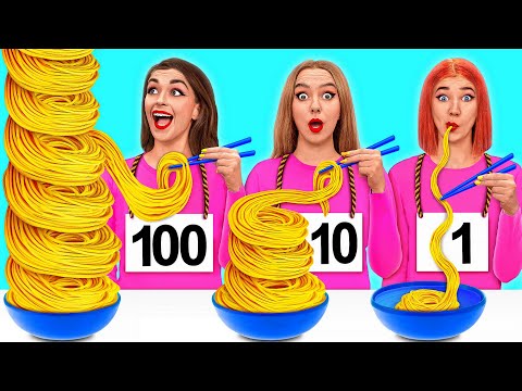 Видео: 100 Слоев еды Челлендж | Битвы с едой от Mega DO Challenge