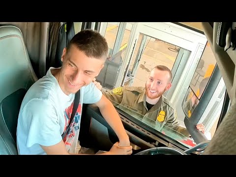 Видео: Везу нелегала. Реакция пограничника. США