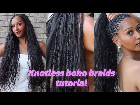 Видео: Мастер-класс по плетению косичек в стиле бохо без узлов из натуральных волос | Никаких синтетичес...