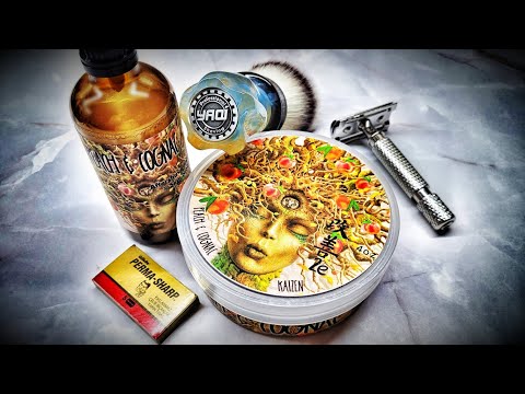 Видео: Бритье! Yaqi "Pilot" - Perma-Sharp - Yaqi "Nebula" - Ariana and Evans "Peach and Cognac"