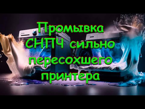 Видео: Промывка СНПЧ сильно пересохшего принтера