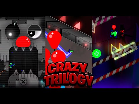 Видео: Трилогия CraZy от DavJT (CraZy, CraZy II и CraZy III) Игровой процесс Geometry Dash от Gumper YT