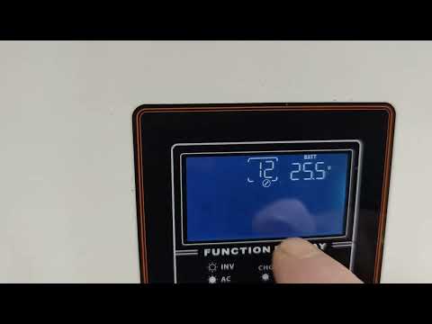 Видео: Установки напряжения заряда на гибридном инверторе для АКБ.