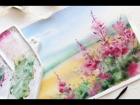 Видео: Картина акварелью Иван Чай.