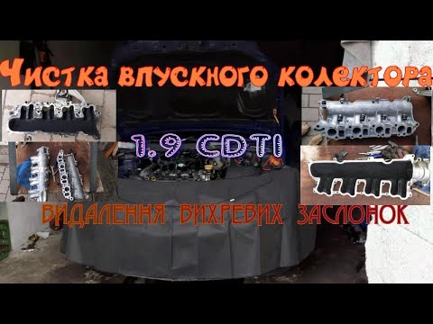 Видео: 1,9 CDTI Чистка колектора,видалення вихревих заслонок Opel Vectra C Zafira Astra AlfaRomeo 1.9 cdti